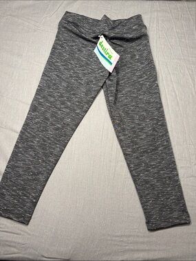 Girls' Gray Marled Stretch Leggings by destira